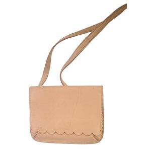 Banana Republic Leather  Crossbody Bag W Scallop Detail